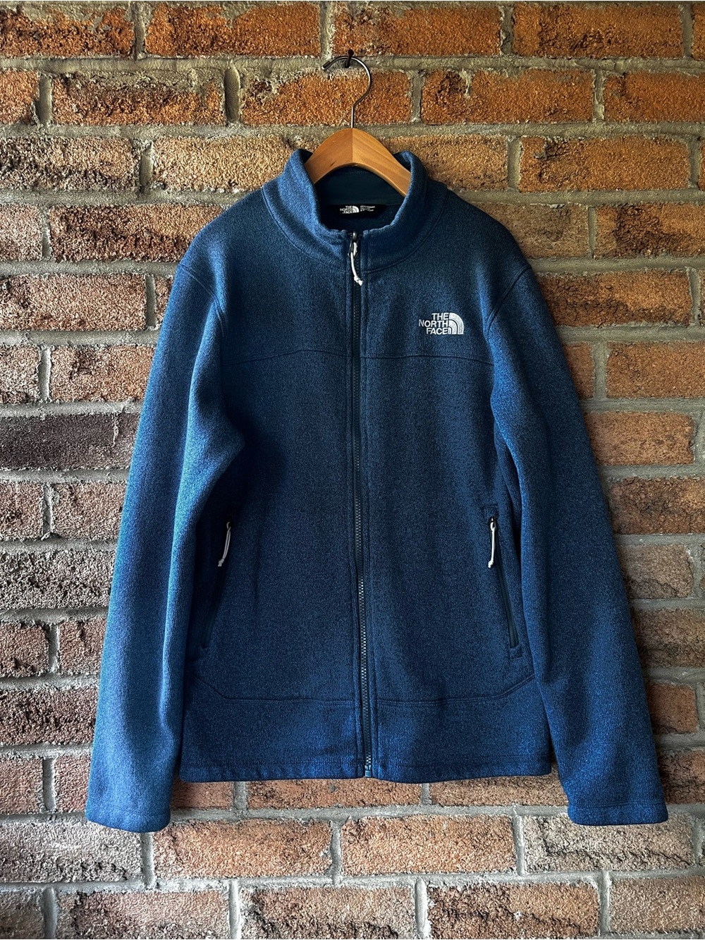 The North Face Men’s Blue Heather Full Zip Fleece Jacket Small Gorpcore